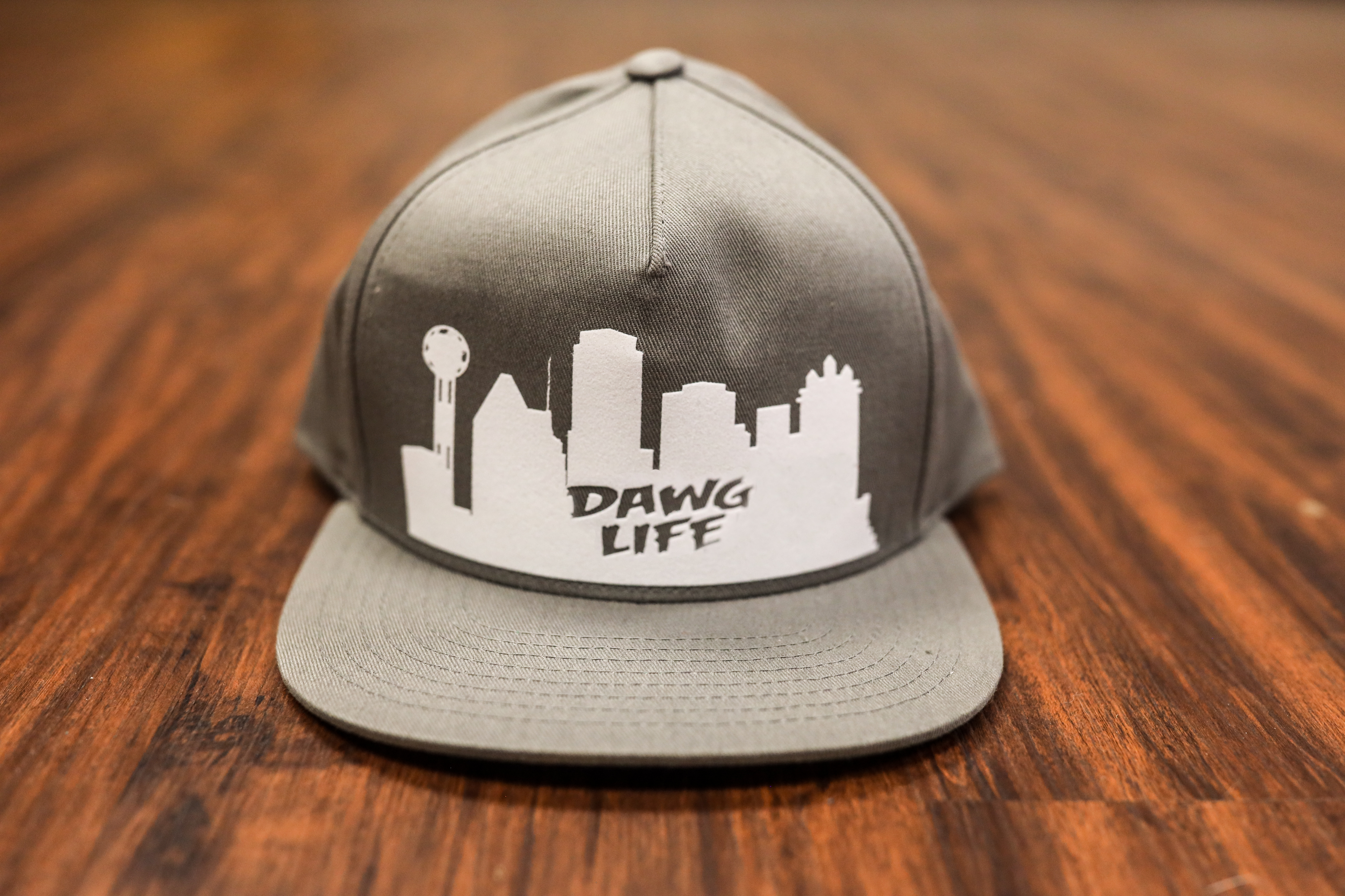 Dallas Skyline Patched Curved Bill Hat Orange/Khaki